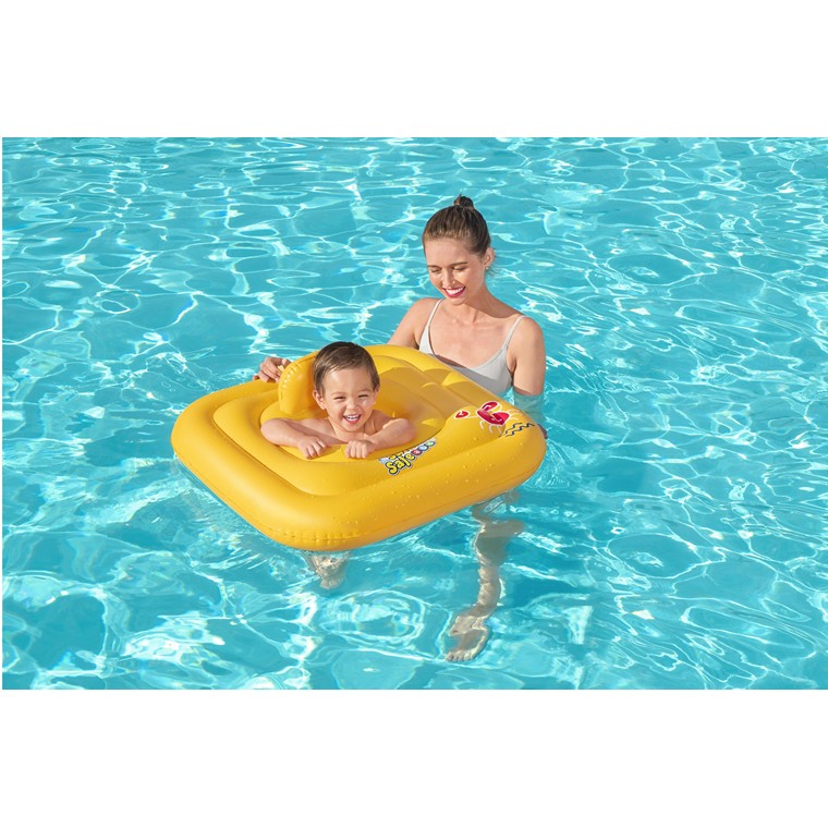 Swim Safe ABC WonderSplash Square 3-Ring Inflatable Baby Boat Float
