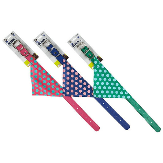 Polka Dot Bandana Collar, Large, 34-44cm, 3 Asstd Colours