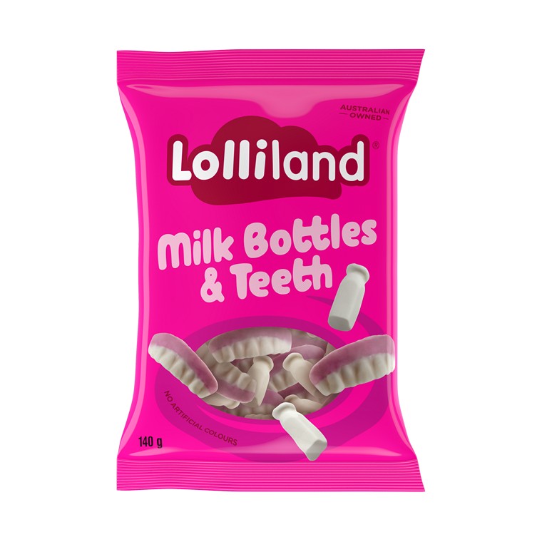 Lolliland Teeth & Milk Bottles, 140gm