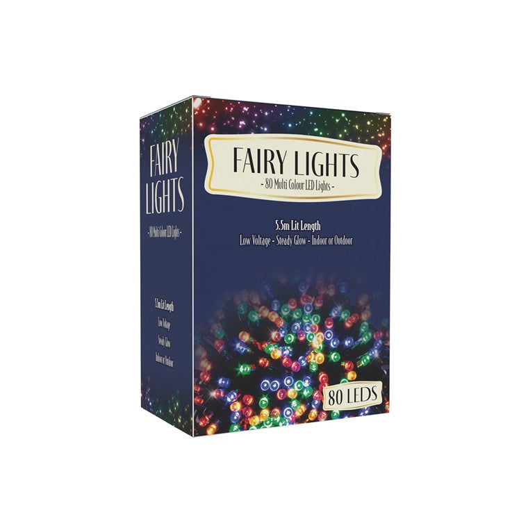 Fairy Lights, 80 LED,  3 Assorted