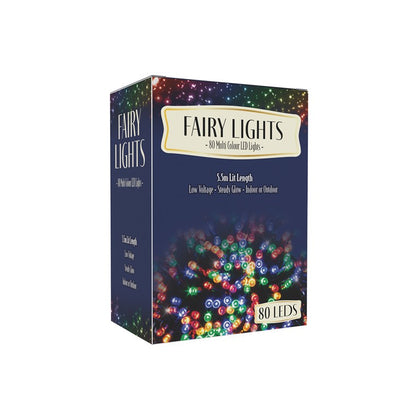 Fairy Lights, 80 LED,  3 Assorted