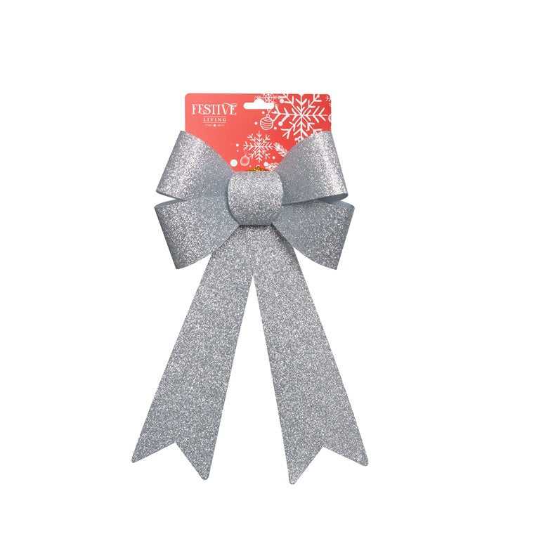Christmas Bow Glitter, Large, 1pk
