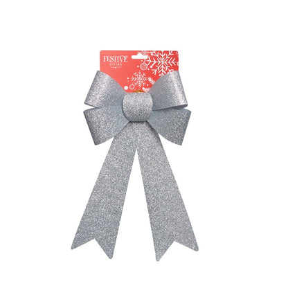 Christmas Bow Glitter, Large, 1pk