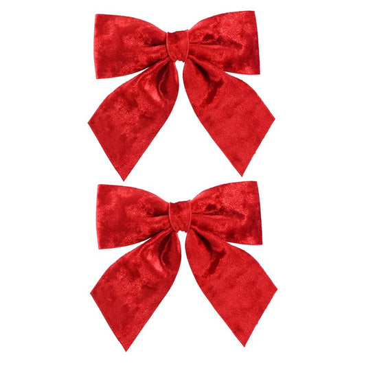 Bow Crushed Red Velvet, 2pk