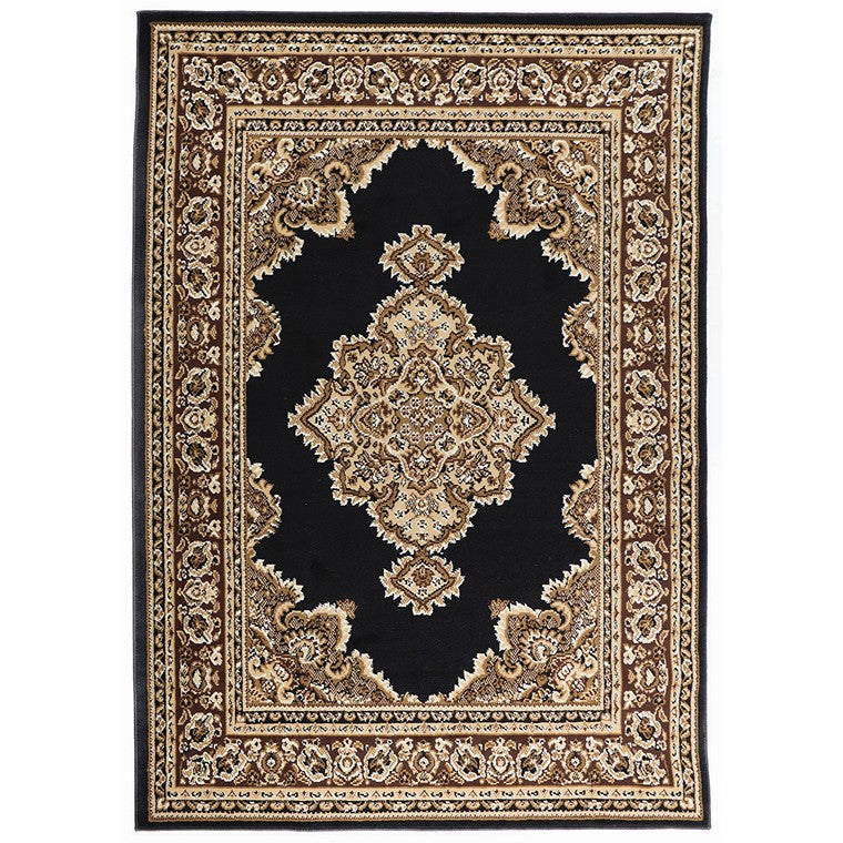 Traditional Premier Boston Black Rug, 215 x 150cm