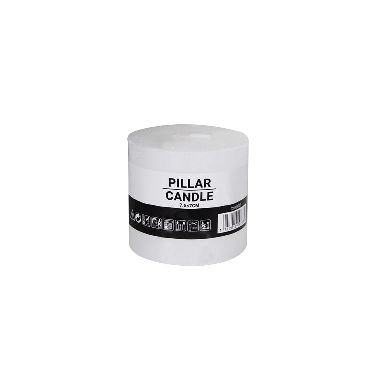 Pillar Candle, White, Small