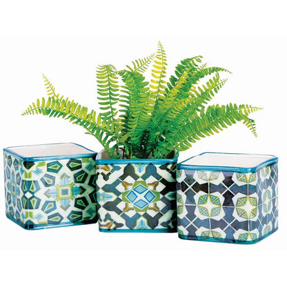 Square Pot, 3 Asstd Designs