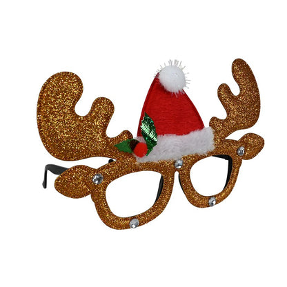 Christmas  Novelty Glasses w/ Sequins, Assorted