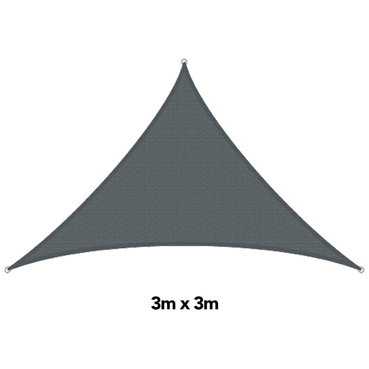 H&G Shade Sail Triangle Silver, 3 x 3m