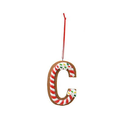 Hanging Gingerbread Alphabet Decoration, Assorted