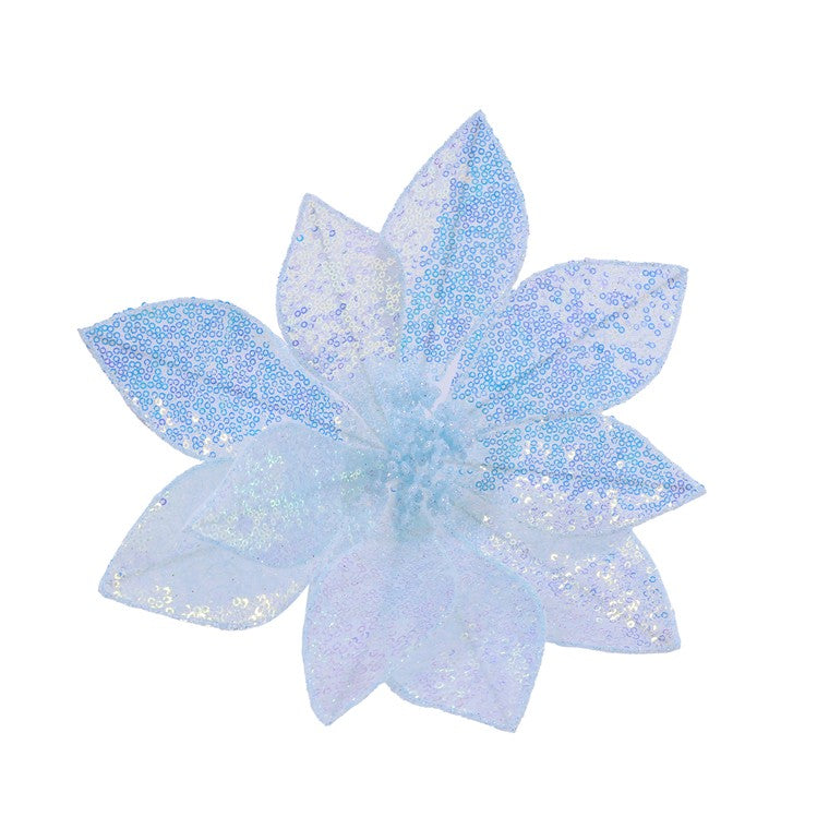 Iridescent Mermaid Poinsettia Clip, Assorted