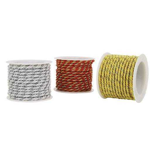 Metallic Cord, Assorted, 3m