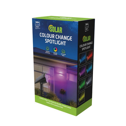 Solar LED Colour Change Spotlight