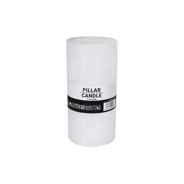 Pillar Candle, White, Large