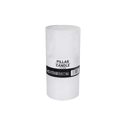 Pillar Candle, White, Large
