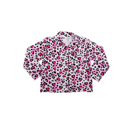 Flannel PJ Set, Love Leopard, Size 10
