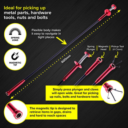 Flexible Magnetic 7 Claw Pick Up Tool