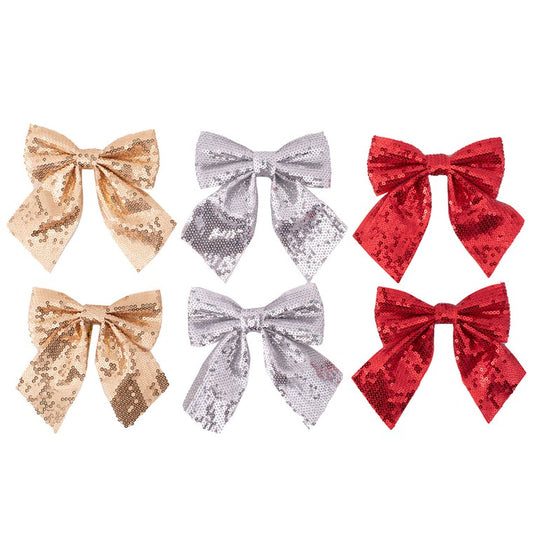 Sequin Bow, 2pk, Assorted