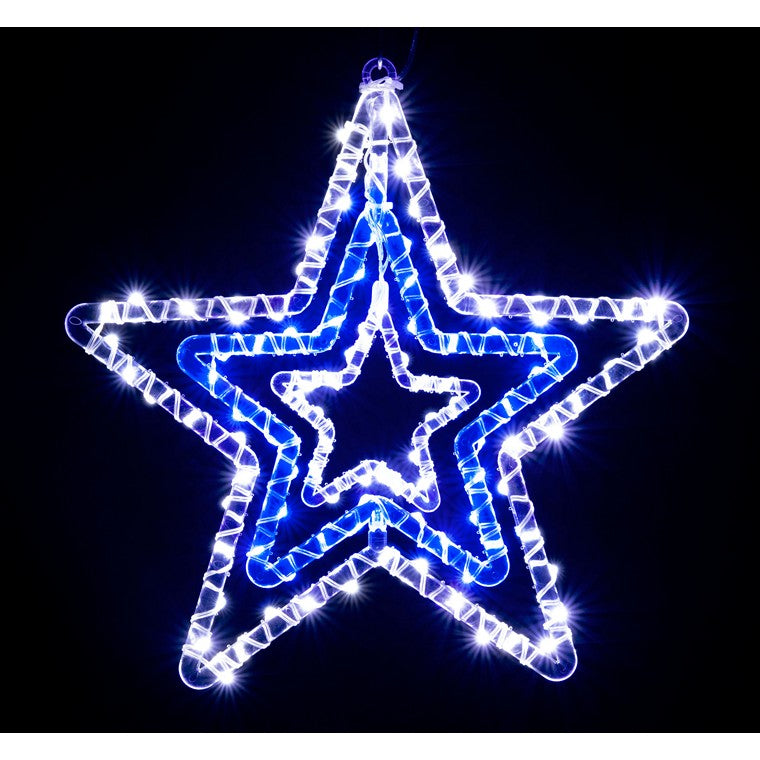 Flashing 3-in-1 Star, 34cm, Assorted