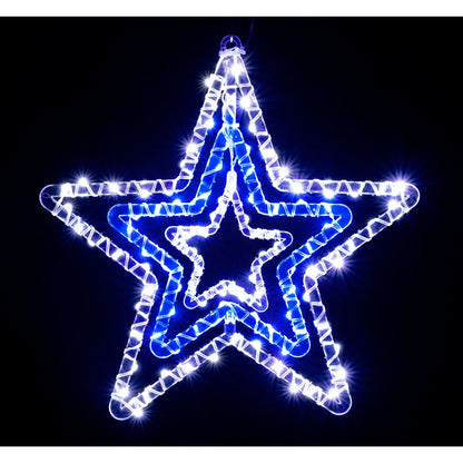 Flashing 3-in-1 Star, 34cm, Assorted