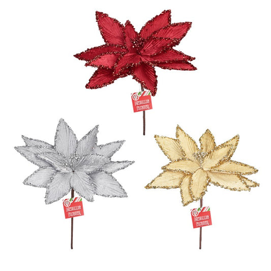 Metallic Flower, 50cm, Assorted