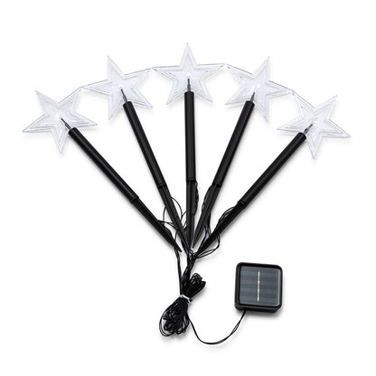 Solar LED Star Path Lights, 5pk, Assorted