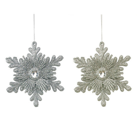 Glitter Star Ornament, Assorted, 14cm