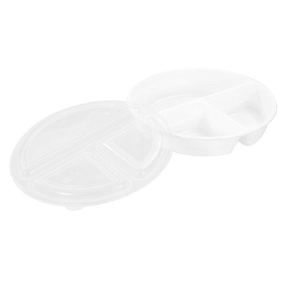 L&L 3 Section Food Container 1000ml, 8pk