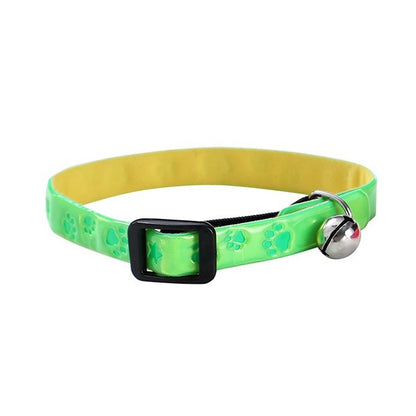 Cat Collar Reflective Breakaway w/ Paw Cut-out, 3 Asstd Colours