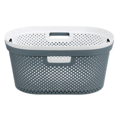 Hudson Laundry Basket, 40L, Asstd