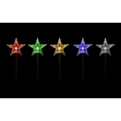 Solar LED Star Path Lights, 5pk, Assorted