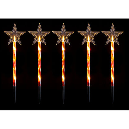 Solar 3D Candy Path Light, 5pk, Assorted