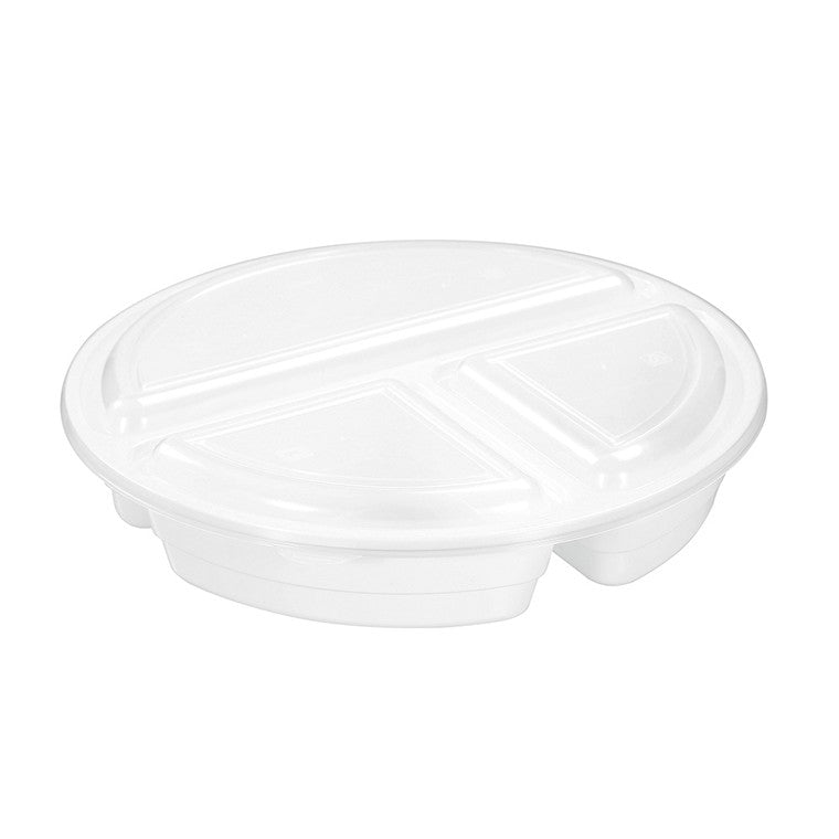 L&L 3 Section Food Container 1000ml, 8pk