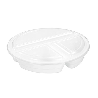 L&L 3 Section Food Container 1000ml, 8pk