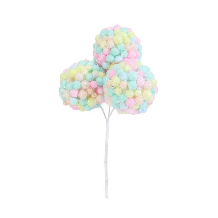 Pastel Triple Sweets Pick, 20cm, Asstd