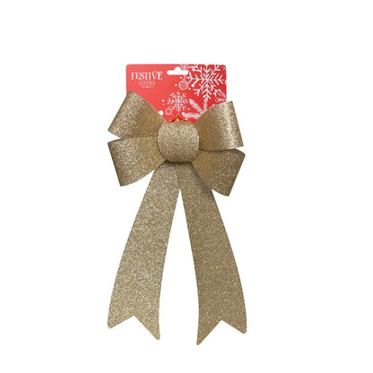 Christmas Bow Glitter, Large, 1pk