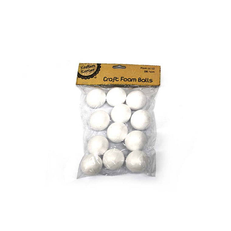 Foam Ball, 4cm, 12pk