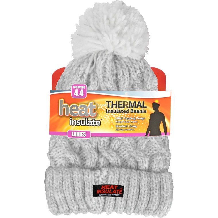 Ladies Heat Control Melange Beanie, 3 Asstd Colours