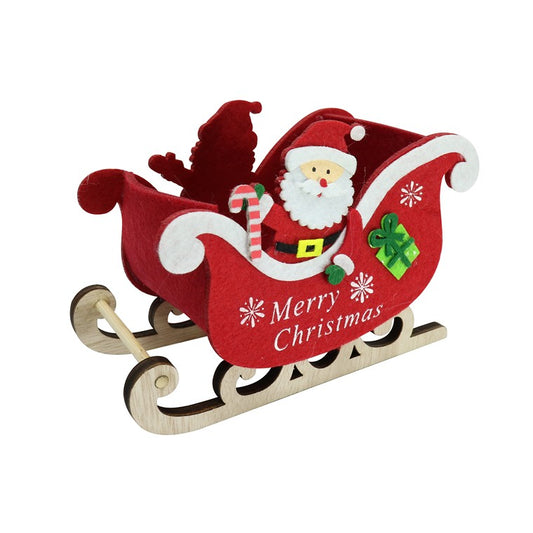 Santa Sleigh Felt Bucket