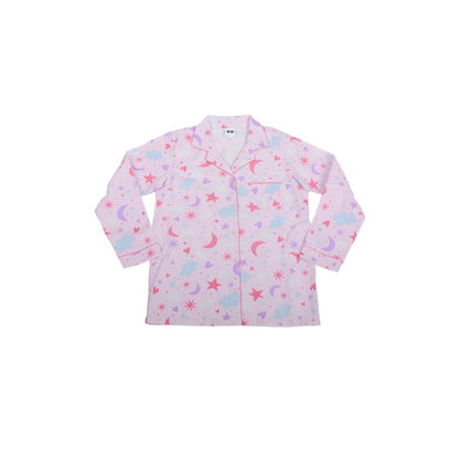 Flannel PJ Set, Moon & Stars, Size 10