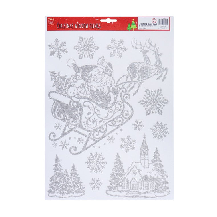 Christmas Window Clings, Assorted
