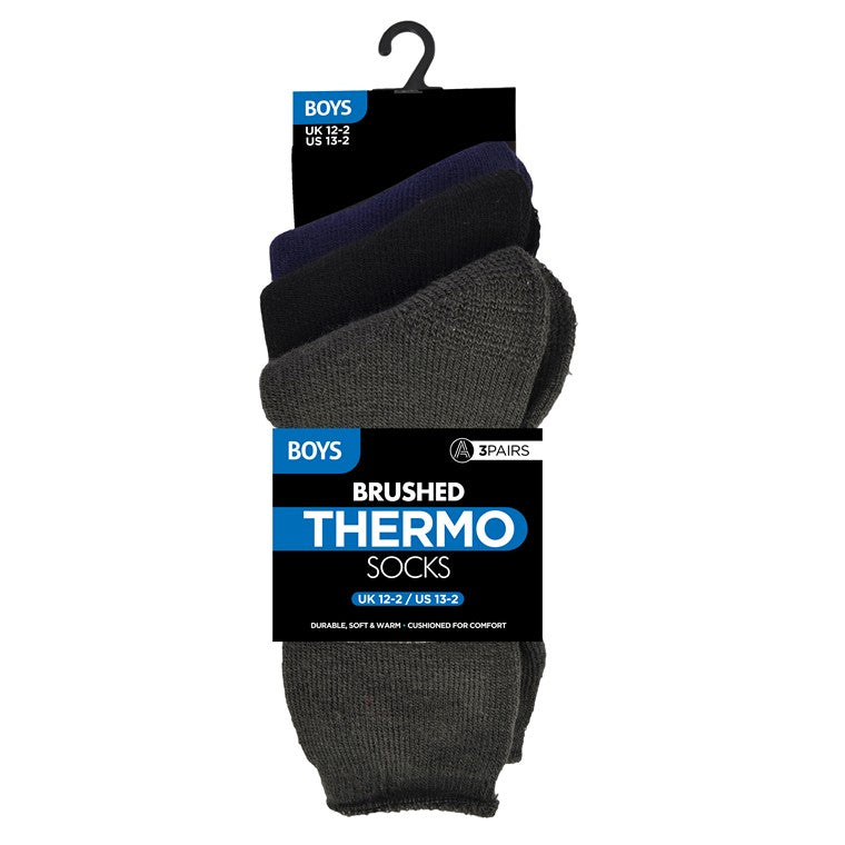 Boys Thermal Socks, 3pk