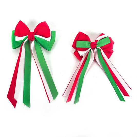 Christmas Bow Hairclips, Assorted