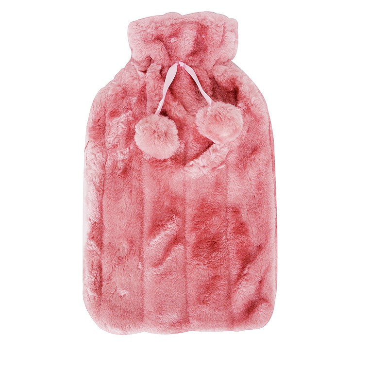 Hot Water Bottle Plush Cover, 3 Asstd Colours