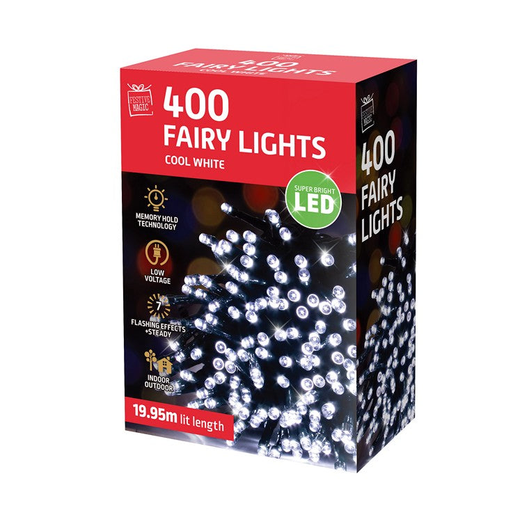Fairy Lights, Cool White, 400 LED