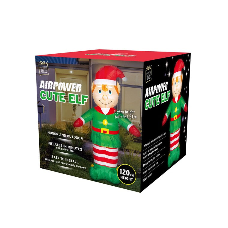 Xmas Inflatable Elf, 1.2m