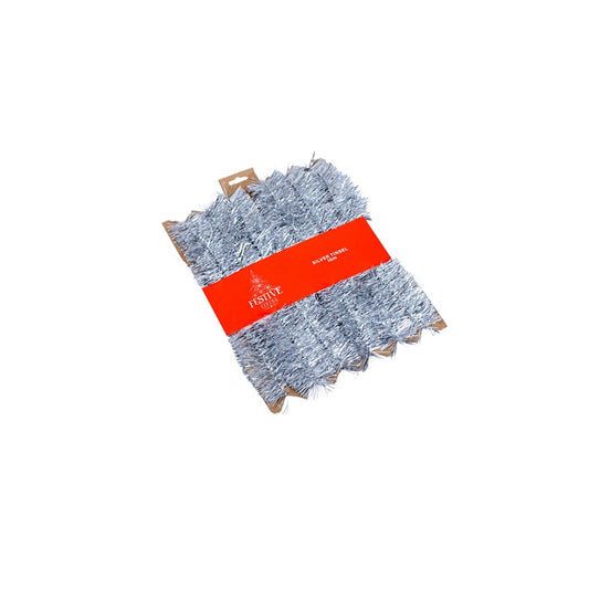 Christmas Tinsel Silver, 10m