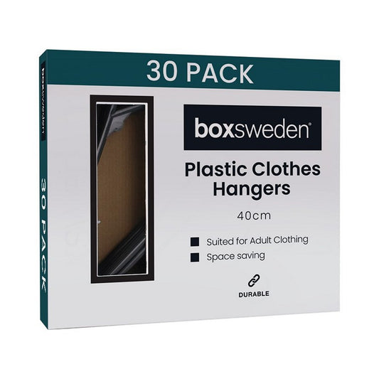Box Sweden Plastic Hangers Value, 30pk