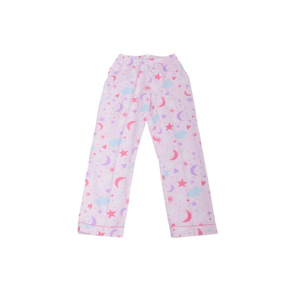 Flannel PJ Set, Moon & Stars, Size 8