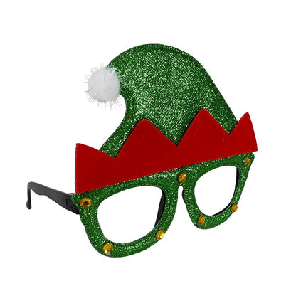 Christmas  Novelty Glasses w/ Sequins, Assorted
